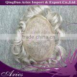 Grey Synthetic Hair Mens Hairpiece for Men thumbnail-1