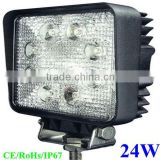 Professional Car LED Headlight IP 67 Waterproof Certification 24W LED Work Light