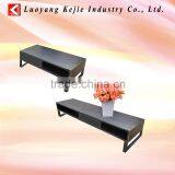 Hot Sale Modern Stainless Steel Leg 5-layer Black Tempered Glass TV Stand Cabinet Table thumbnail-2