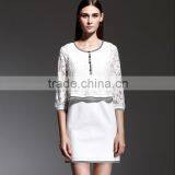 2015 Latest European Style Elegant Black Lace Long Sleeve Overlay Evening Dress thumbnail-2