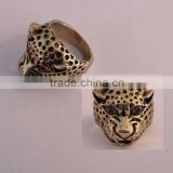 alloy lion ring