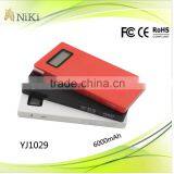 Universal Led Light Power Bank / External Battery Mobile Power Bank 6000mah