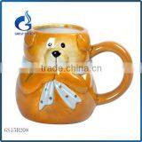 3D Ceramic Teddy Bear Decorative Christmas Mugs for Kids