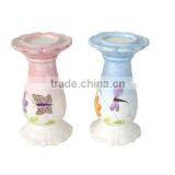 Ceramic Candle Holder With Spring Decoration