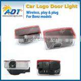 Red Wireless No Drilling Ghost Shadow Light LED for Be nz Cars