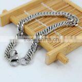 Heavy Metal Cuban Curb Link Chain Men's Bracelet Stainless Steel 22cm Length thumbnail-3