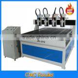 China Large Four Heads Advertising CNC Router Machine ZK-1212-4