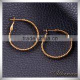 Top Design Fashion Jewelry Manufacturer Brass Charm Simple Gold Earring Designs for Women thumbnail-2