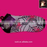 Ladies Teen Girls SOCKS HALLOWEEN Metallic WEB & PINK SPIDERS Ankle Socks thumbnail-2