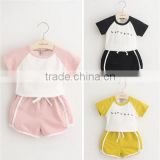 Good Quality Unisex Casual Style Summer Cute T-shirt and Short Pants Suits for Children