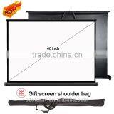 Factory Direct ROHS V40" 40 Inch Matt White 4:3 Portable Desk Projector Screen Table Screen for Traveling Hiking Meeting thumbnail-1