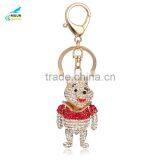 Custom Made Alloy Opal Crystal Doll Bears Keychain thumbnail-2