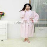 Velvet Bathrobe Polyester Microfiber New Wholesale Bathrobe Pink Girls Robe thumbnail-1