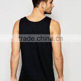 Daijun OEM New Design Dri Fit Man Black Printing Gym Tank Top thumbnail-2