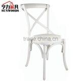 Wooden Antique Cross Back Dining Chair/Wedding Chair/white Chair thumbnail-1