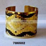 Indian Handmade Metal Brass Fashion Bangle Bracelet Weaved thumbnail-3