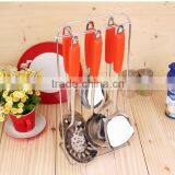 6 PCS PP Plastic Handle 201 Hand Polish Stainless Steel Kitchenware Set