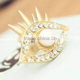 Fashion Jewelry 2016 Pearl Eye Front Opening Ring thumbnail-5