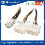 Trend 2017 Low Price Video Graphics Card 6 Pin PCIE to 2x 4 Pin Molex LP4 Power Cable PCI Express Power Splitter Adapter Cable thumbnail-2