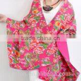 2017new Product 100% Silk Stain Long Flower Scarves thumbnail-1