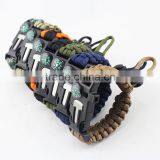 Paracord Survival Bracelet With a 350LB Parachute Cord, Fire Starter, Embedded Compass, Flint, Emergency Knife & Whistle thumbnail-2