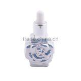 Wholesale Flower Shaped Glass Dropper Bottles, Samll Empty UV Gel Colored Glass Essential Oil Bottle thumbnail-2