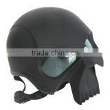 3D DOT Skull Skeleton Half Motorcycle Chopper Biker Cruiser Adult Helmet Shorty thumbnail-2