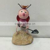 2015 Newest Design Labybug Garden Stakes Metal Ladybug Garden Decoration Garden Stakes Working Ladybug With Flower thumbnail-6