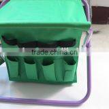 Folding Garden Seat Stool With Hand Tools thumbnail-1