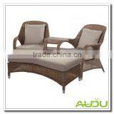 Audu Rattan Winchester Love Seat and Footstool thumbnail-1