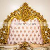 Luxury European French Style Bedroom Furniture Set, Antique Carved Gold Wood Fabulous Gorgeous Bedroom Set thumbnail-3