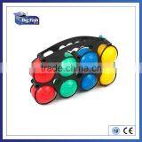 8 Plastic Petanque French Boules Jack Carry Case Outdoor Game Set New