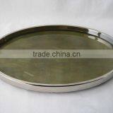 High End Quality Best Selling Special Newest Designed Green MOP Inlay Round Serving Tray From Vietnam thumbnail-1