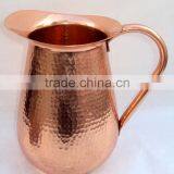 BPA FREE 100% COPPER HAMMERED PITCHER FOR WATER, BEER, MOSCOW MULE, SOLID COPPER WATER JUG thumbnail-4