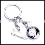 Low Moq Metal Football Keychain With Key Ring manufacturer