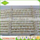 High-end Customized Corn Husk Straw Baby Mose Basket With Braided Handles thumbnail-6