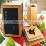 Natural Durable Bamboo Canister With Cork Lid Storage Box/Homex_Factory thumbnail-1