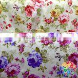 Wholesale Aqua Pinks Floral Flower Woven Cotton Fabric Size 100*150 cm thumbnail-6