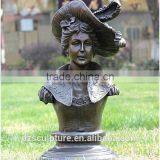 Life Size Antique Female Bust Metal Sculpture of Elizabeth thumbnail-2