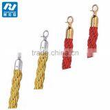 1.5 Meter Black Velvet Rope With Gold Hook for Crowd Control Barrier thumbnail-5