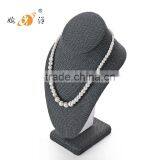 2015 Hotsell High Quality Linen Covered Fashion Jewelry Display Neck Stands thumbnail-1