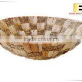 Round Natural Waterhyacinth Grass Tray thumbnail-1