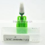 Electric Drill Manicure File Nail Art Tool White Flame Bit Ceramic Nail Drill Bit thumbnail-3