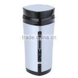 USB Powered Rechargeable Coffee Tea Cup Mug Warmer Automatic Stirring Silver Mug thumbnail-1