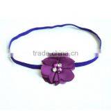 Handmade Chiffon Flower Hairbands With Pearl Beads Center thumbnail-5