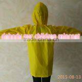 Kids PVC 0.13mm Yellow Raincoat for Kindergarten Azo Free thumbnail-1