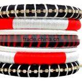 Stylish Silk Thread Bangles ,Indian Bangle Sets With Necklace and Earrings thumbnail-3