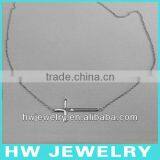 40089 Sterling Silver Sideways Cross thumbnail-1