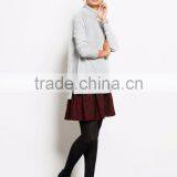 Unique Collar Long Line Cut Fashion Korean Sweaters Knitting Women Sweatshirt thumbnail-2