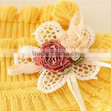 O-neck Kids Knitting Sweater Flower Printting Winter Sweaters for Girls Children Autumn Sweaters thumbnail-3